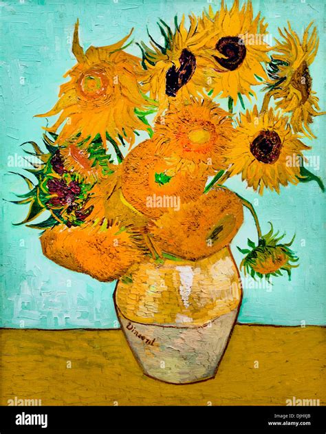 Van gogh sunflowers painting hi-res stock photography and images - Alamy