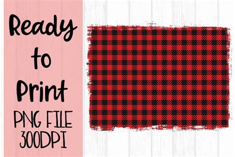 Red Buffalo Plaid Background Ready to Print