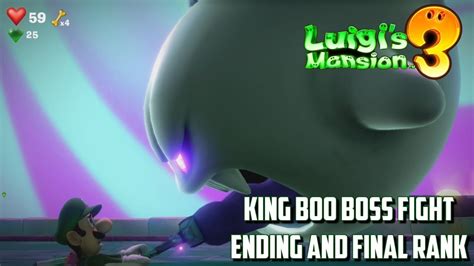 Luigi's Mansion 3 - King Boo Boss Fight, Ending and Final Rank - YouTube