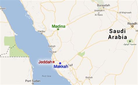 Makkah And Madina Map