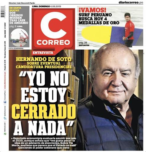 Newspaper Diario Correo (Peru). Newspapers in Peru. Sunday's edition ...