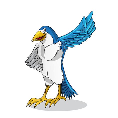 muscle bird mascot vector cartoon 10347919 Vector Art at Vecteezy