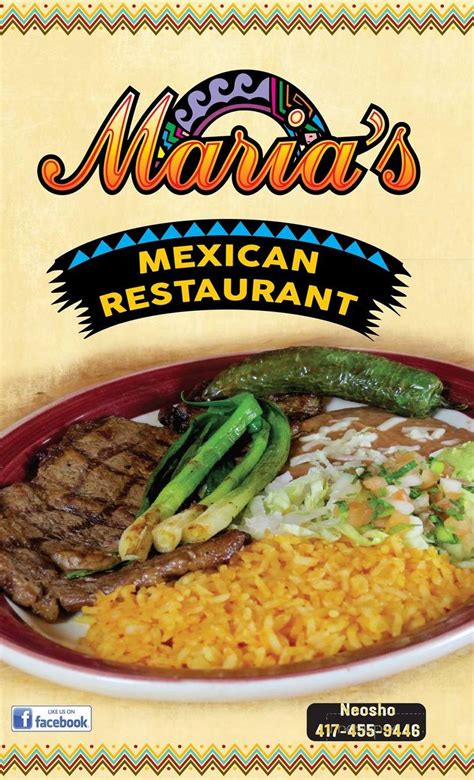 Menu of Maria's Mexican Restaurant in Joplin, MO 64804