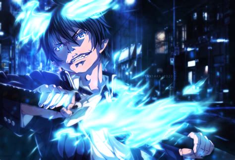 Blue Flame - Okumura rin by TaN1aKa on DeviantArt | Blue anime widget ...