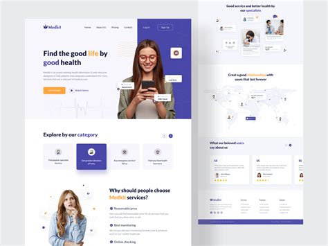 Medkit Landing Page Exploration by Syed Roni for iSketch Studio on ...