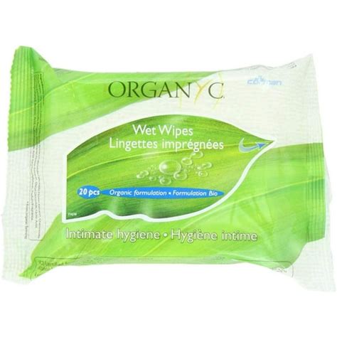 100% Organic Cotton Feminine Hygiene Wipes, 20-count Packages (Pack of 6), Organ(y)c is the ...