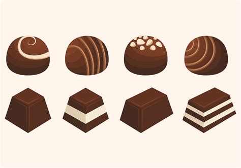 Set Of Chocolate Vectors 142128 Vector Art at Vecteezy