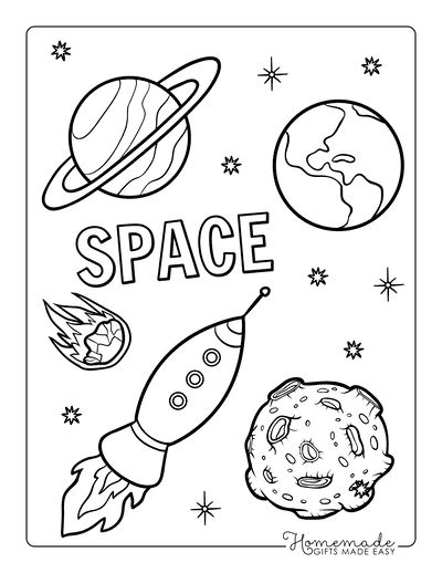 Solar System & Planet Coloring Pages for Kids | Free Printables