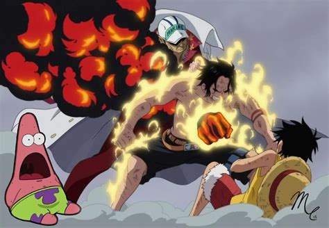 Ace Saves Luffy- Surpeised Patrick Edition by SunsetSovereign on DeviantArt