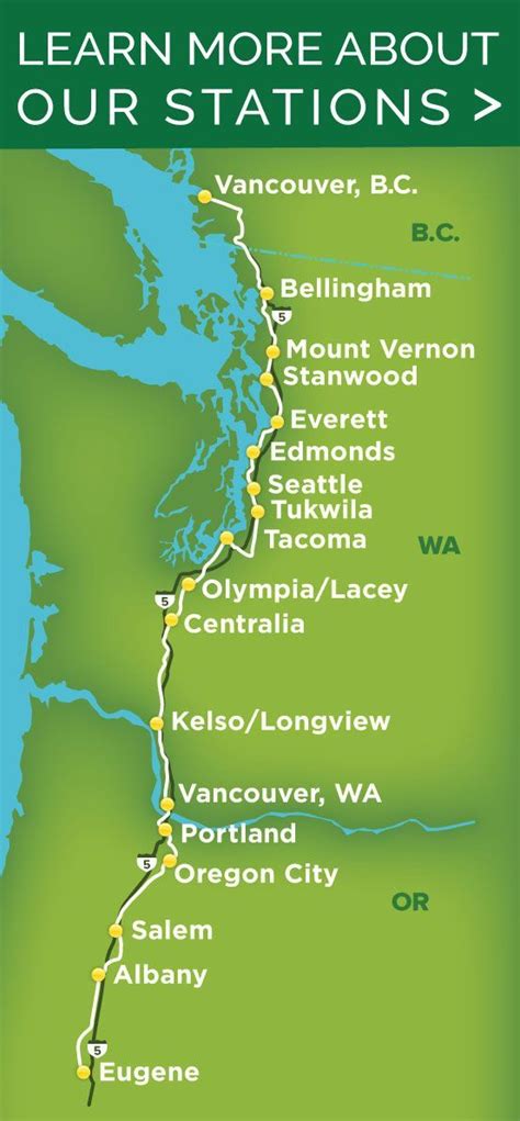 Amtrak Cascades Scenic Train- Seattle to Vancouver | Oregon travel, Vancouver hotels, Canada travel