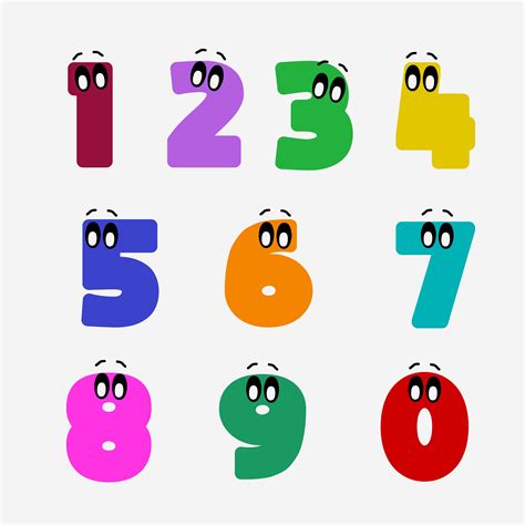 Cartoon Numbers Clipart