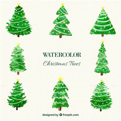 Premium Vector | Watercolor christmas tree