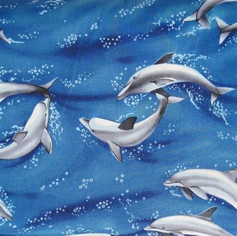 Items similar to Dolphin Fabric - 1 Yard - Cotton - New on Etsy