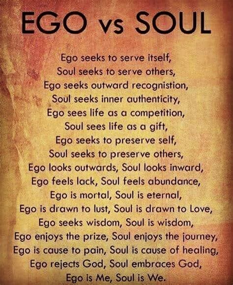 Ego versus Spirit/Soul | Ego vs soul, Pride quotes, Ego quotes