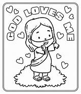 God Loves Me Coloring Pages Printable Free In 2024  Sunday School sketch template