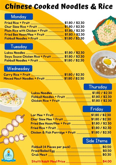 School Canteen Menu