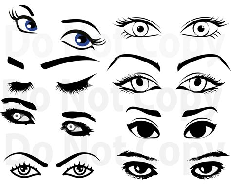 Eyes SVG Bundle Womans Eyes Svg File for Cricut Eyelash Svg | Etsy