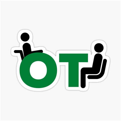 "Occupational Therapy graphic symbol (green)" Sticker for Sale by wattle-ot | Redbubble