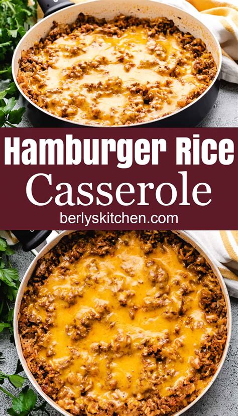 Cheesy Hamburger Rice Casserole | Berly's Kitchen