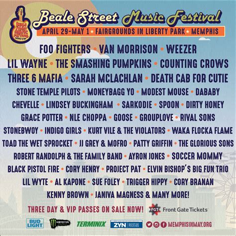 Beale Street Music Festival Lineup 2022 – Lightning 100