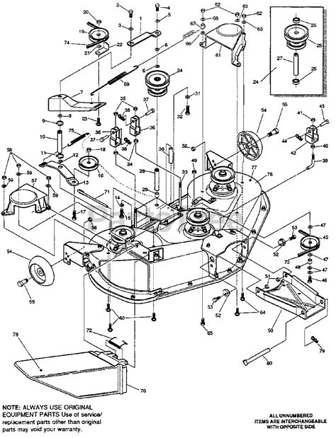 Husqvarna 46 Inch Mower Deck Parts Diagram