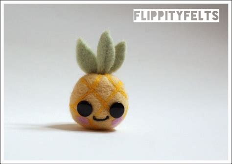 Kawaii 5-0 - a kawaii needle felt pineapple by Gabby Dexter at Flippityfelts Needle Felting Diy ...