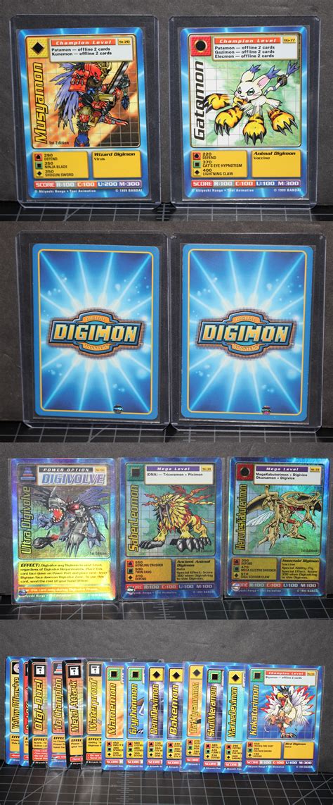 Digimon Cards Gatomon Bo-77 Gold Musyamon ST-20 SaberLeomon Ultra Digivolve foil and others ...