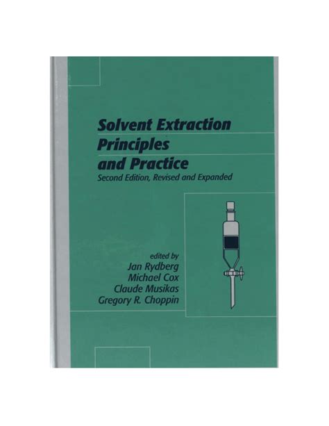 Solvent Extraction Principles and Practice 2nd Ed - Jan Rydberg Et Al. (Marcel Dekker, 2004 ...