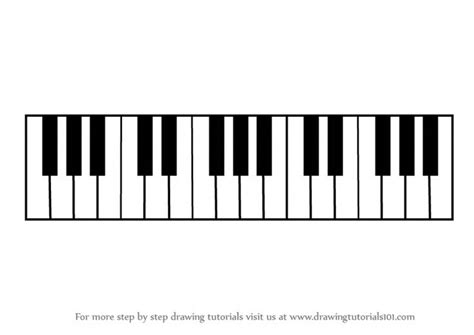 How to Draw Piano Keys Step by Step