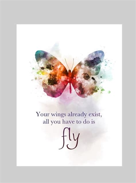 Butterfly Quote ART PRINT Your Wings Already Exist All You - Etsy