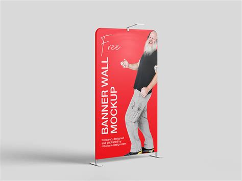 6 Free Vertical Standing Banner Mockups PSD Set - PsFiles