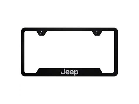 Jeep Wrangler Jeep License Plate Frame; Black (Universal; Some Adaptation May Be Required ...