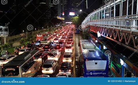 Traffic Jam in Jakarta editorial photography. Image of traffic - 125131452