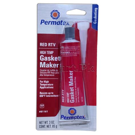 PERMATEX 85g Red RTV Gasket Maker For Heavy Duty & Extreme Temperature Applications Resists up ...