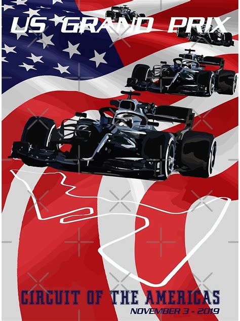 "2019 United States Grand Prix - CIRCUIT OF THE AMERICAS" Poster for ...