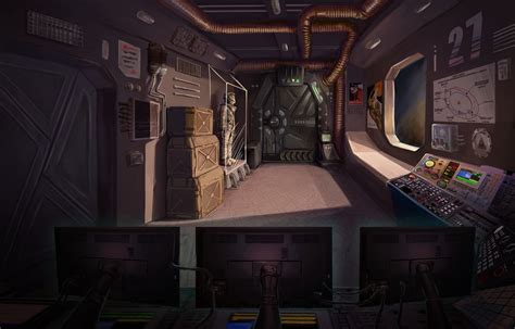 ArtStation - The interior of the spacecraft