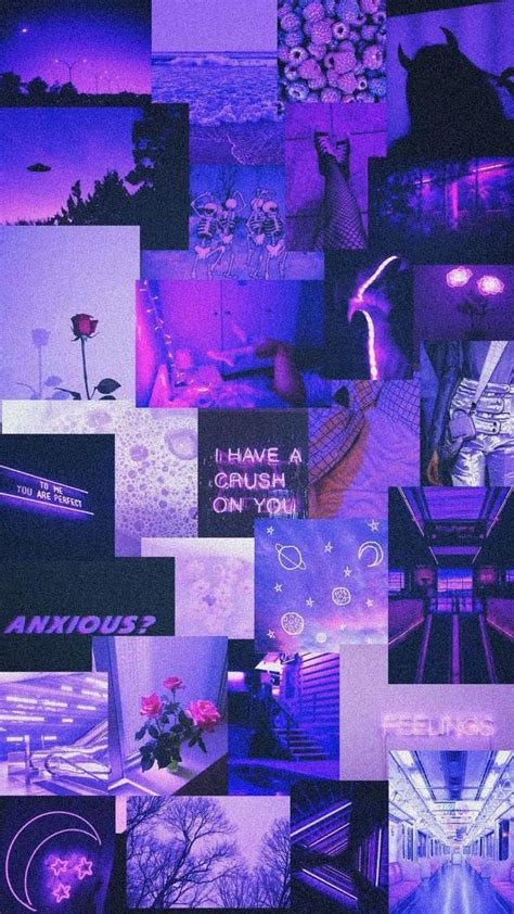 Purple photo collage | Etsy | Purple wallpaper, Purple aesthetic wallpaper, Purple wallpaper iphone