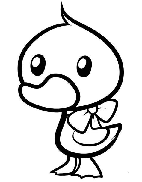 Duck Coloring Pages - Best Coloring Pages For Kids | Baby animal drawings, Easy animal drawings ...