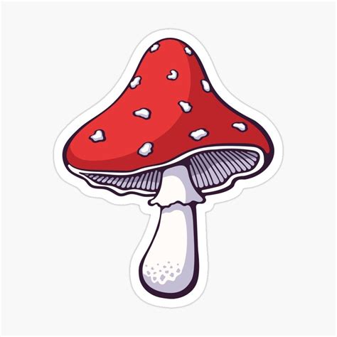 Cottagecore Mushroom Vinyl Sticker Cute Mushroom Sticker Decorative ...