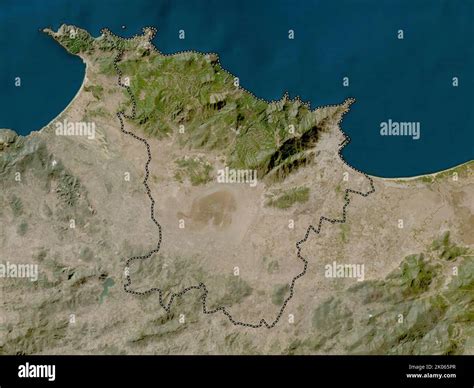 Annaba, province of Algeria. Low resolution satellite map Stock Photo - Alamy