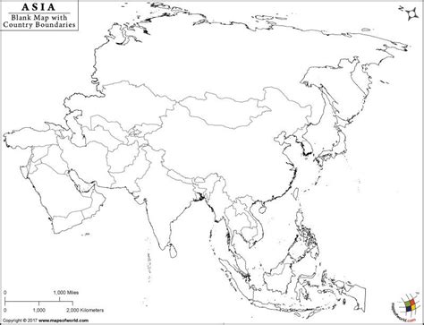 Blank Map of Asia | Asia Map Outline