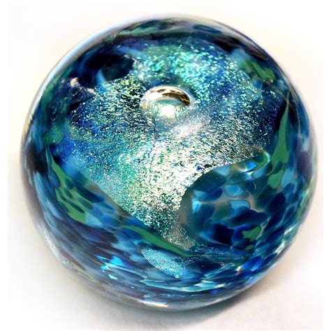 Glass Rocks Dottie Boscamp Teal Dichro Handblown Glass Paperweight ...