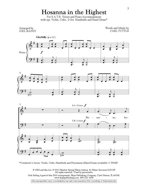 Hosanna in the Highest (SATB ) by Carl Tuttl | J.W. Pepper Sheet Music