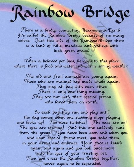 The Rainbow Bridge Poem - PetRefine