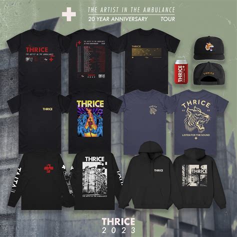 THRICE on Twitter: "Here’s a preview of the merch we’ll have on the ...