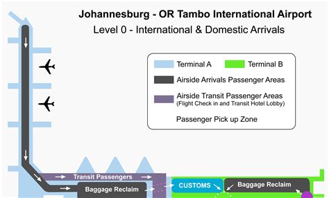 Johannesburg or Tambo Airport Map (JNB) - Printable Terminal Maps ...