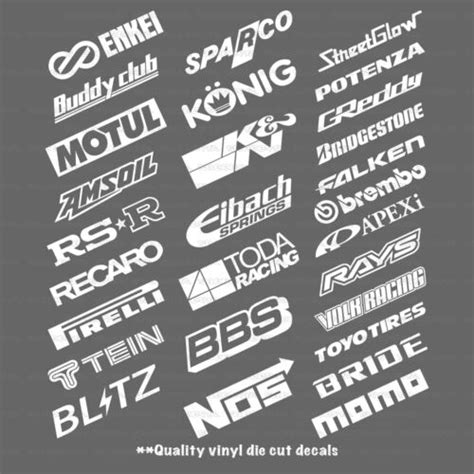 Automotive Sponsor Logos 12 Random Decals Stickers V1.2 Car Racing ...