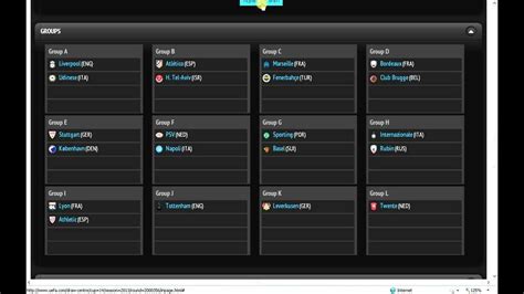 Champions League Draw Simulator - RECIPE SIZZLE