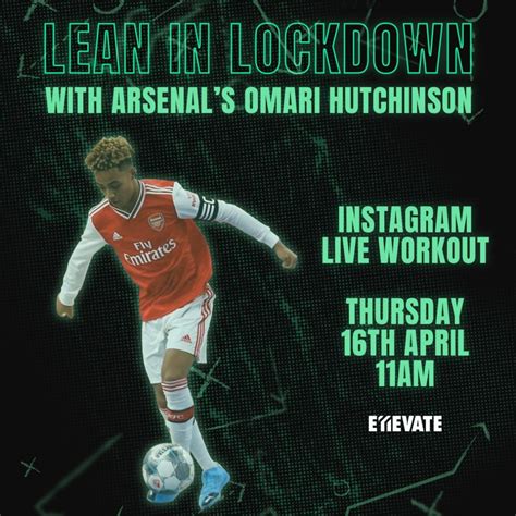 Arsenal's Omari Hutchinson running live home-workouts