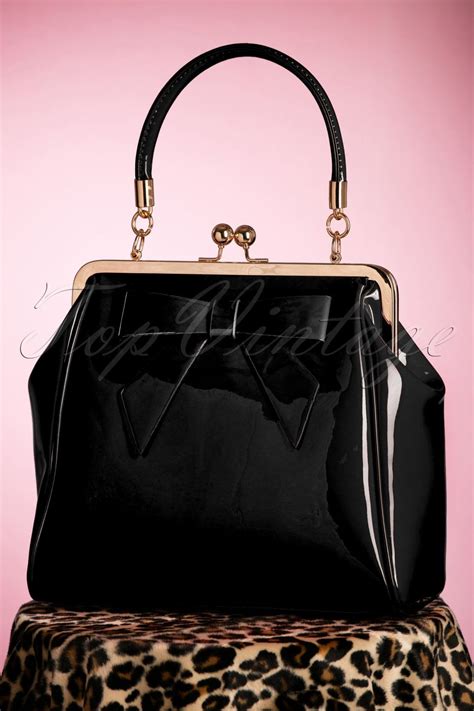 50s American Vintage Patent Bag in Black | American vintage, Bags, Patent leather handbags